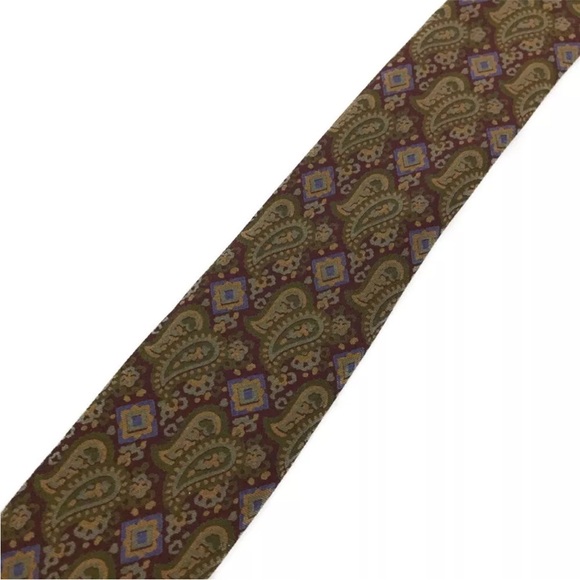 AUTH Christian Dior Paisley Pattern 100% Silk Tie - Picture 3 of 7